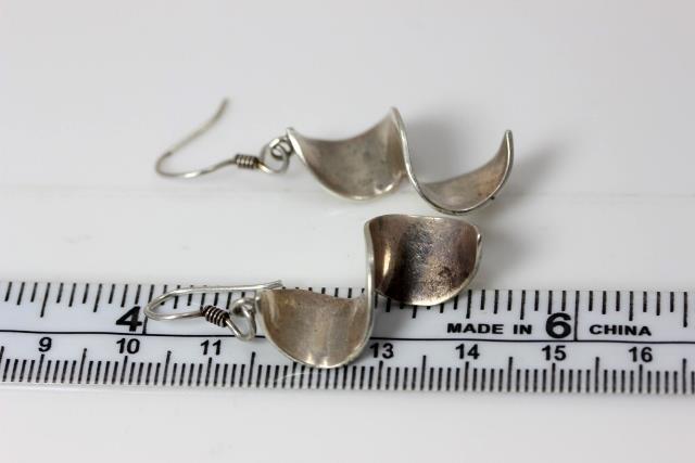 Two Pair Vintage Sterling Silver Earrings the Spirals are Taxco TC-287 – 2342
