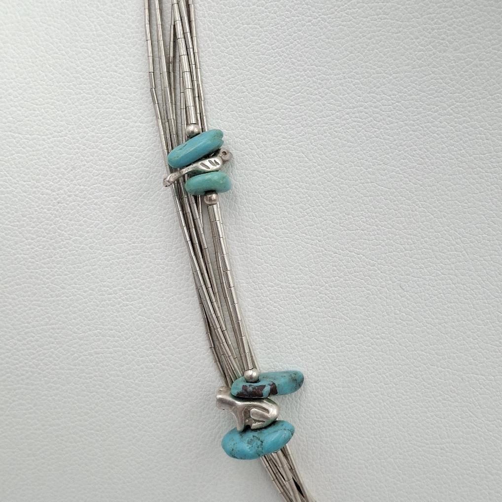 VTG Shube Dakota West Liquid 925 Sterling Silver Dreamcatcher Fetish Necklace