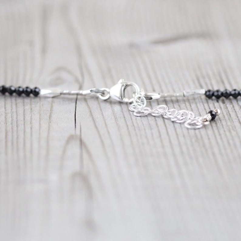 AA+ Natural Black And Multi Sapphire Beads Necklace In 925 Silver Woman Jewelry