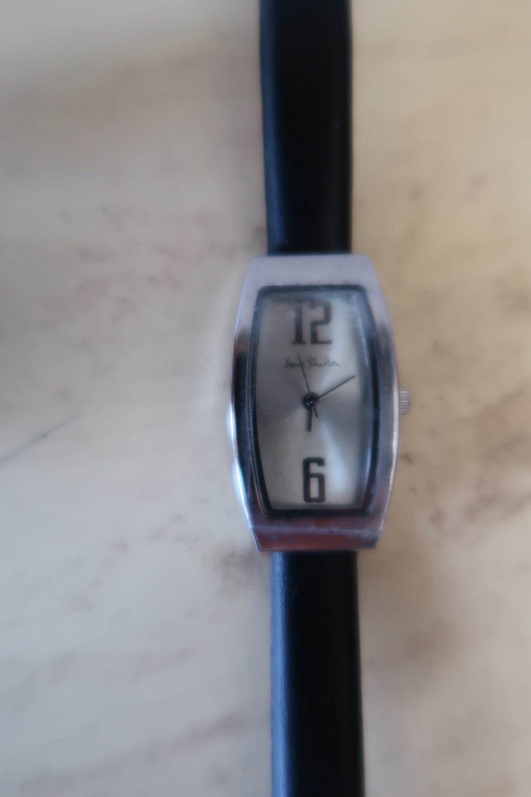 Watch Jane Shilton Women’s Silver Type Leather Band NWT Needs Battery