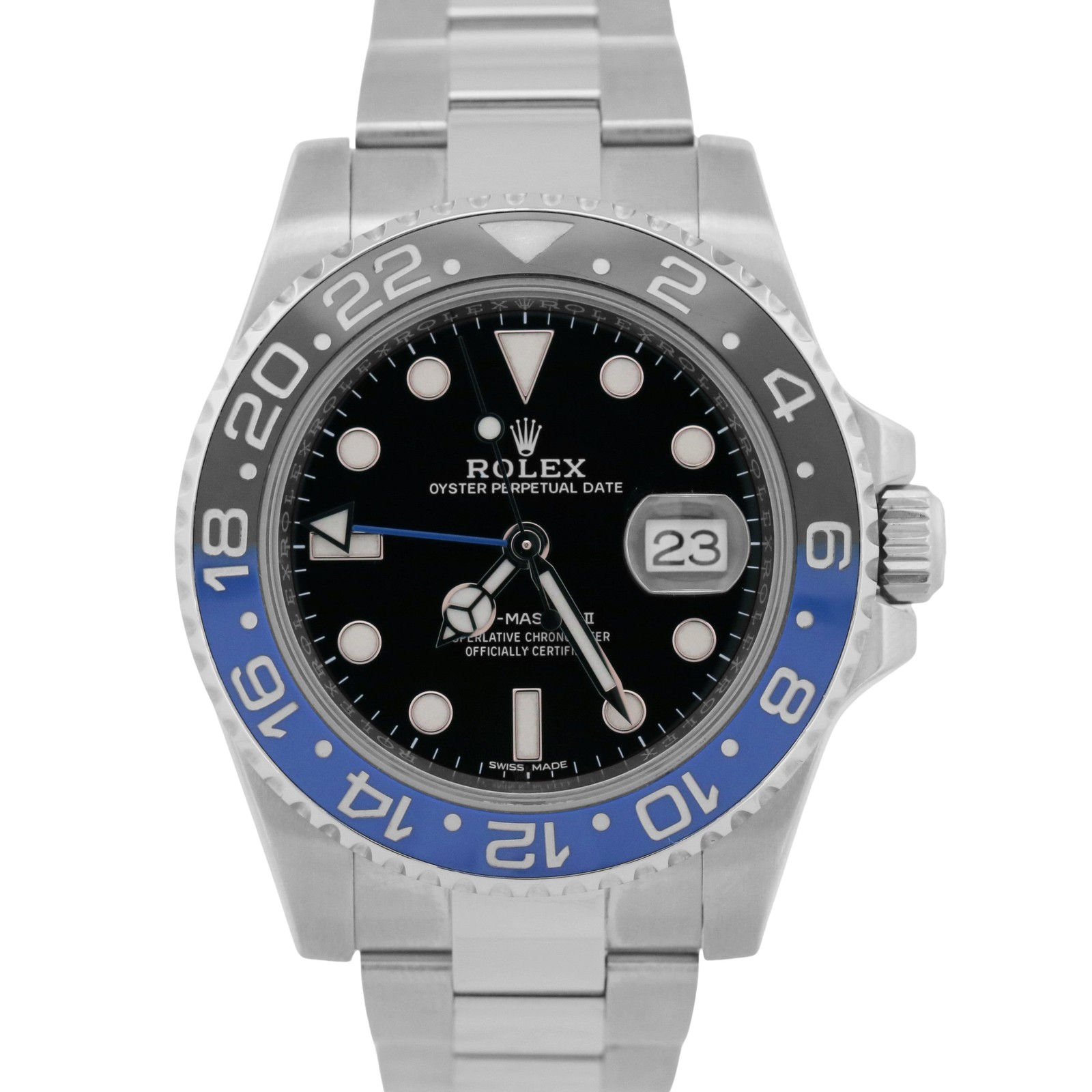 Rolex GMT-Master II BATMAN Stainless Steel Blue Black OYSTER 40mm 116710 BLNR