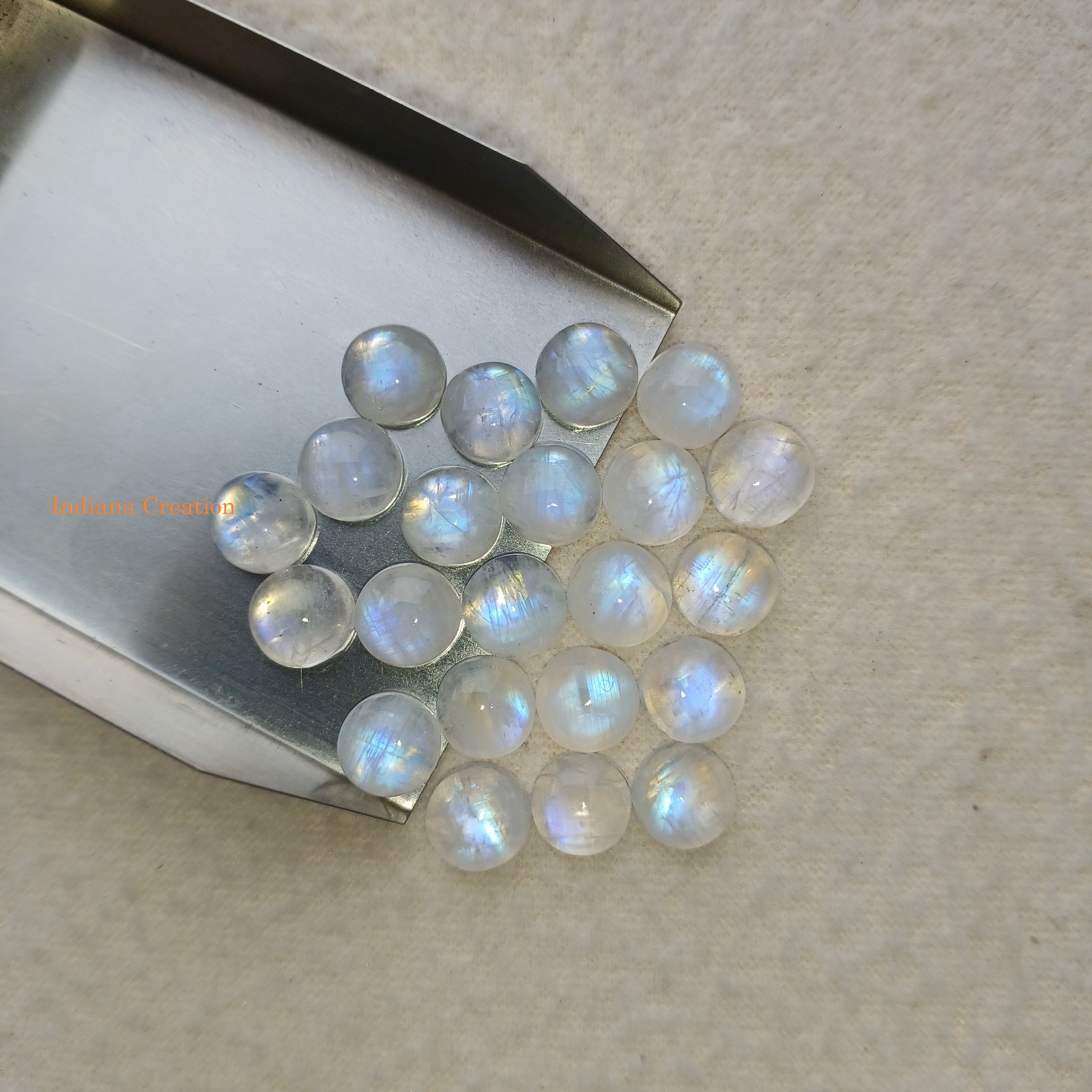 Natural Rainbow Moonstone Round Cabochon 3mm To 15mm Loose Gemstone