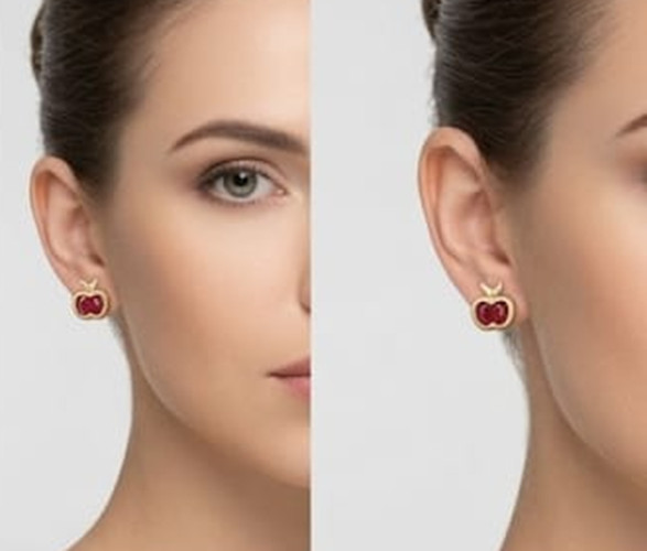 4ct Round Simulated Red Garnet Silver Halloween Stud Earrings Rose Gold Plated