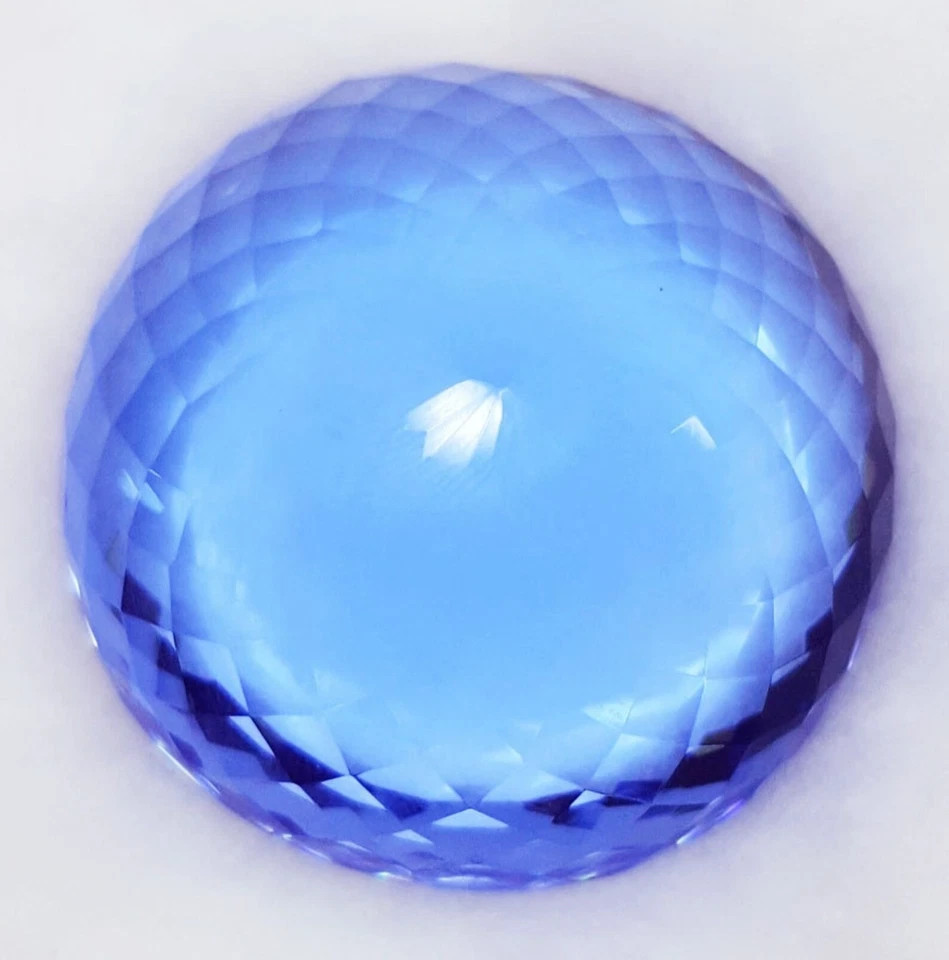 Natural Certified 105 Ct Brazilian Blue Topaz Round Cut Loose Gemstone A+