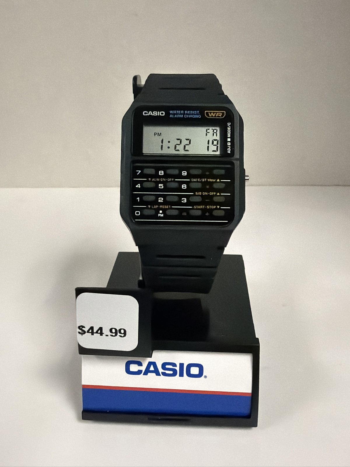 Casio CA-53W-1 Calculator Watch Digital Alarm Chronograph Black Resin