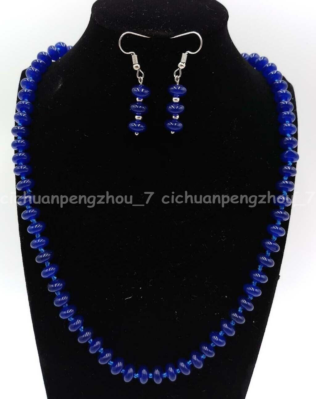 Natural 5x8mm Roundelle Multicolor Stone Beads Gemstone Necklace Earring Set AAA