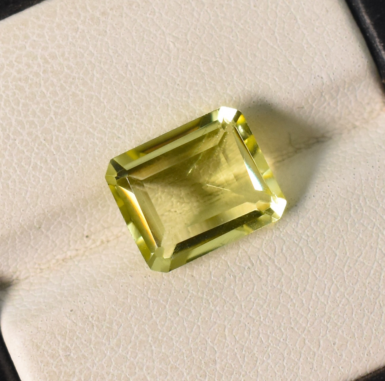 Natural Lemon Quartz Octagon Emerald Cut Gemstone 11X9 MM 4.05 Ct Loose Gemstone