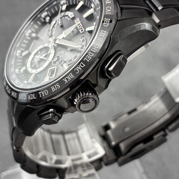 SEIKO Astron SBXB049 8X53 GPS Solar Titanium 46mm Wrist 20.5cm Black Watch