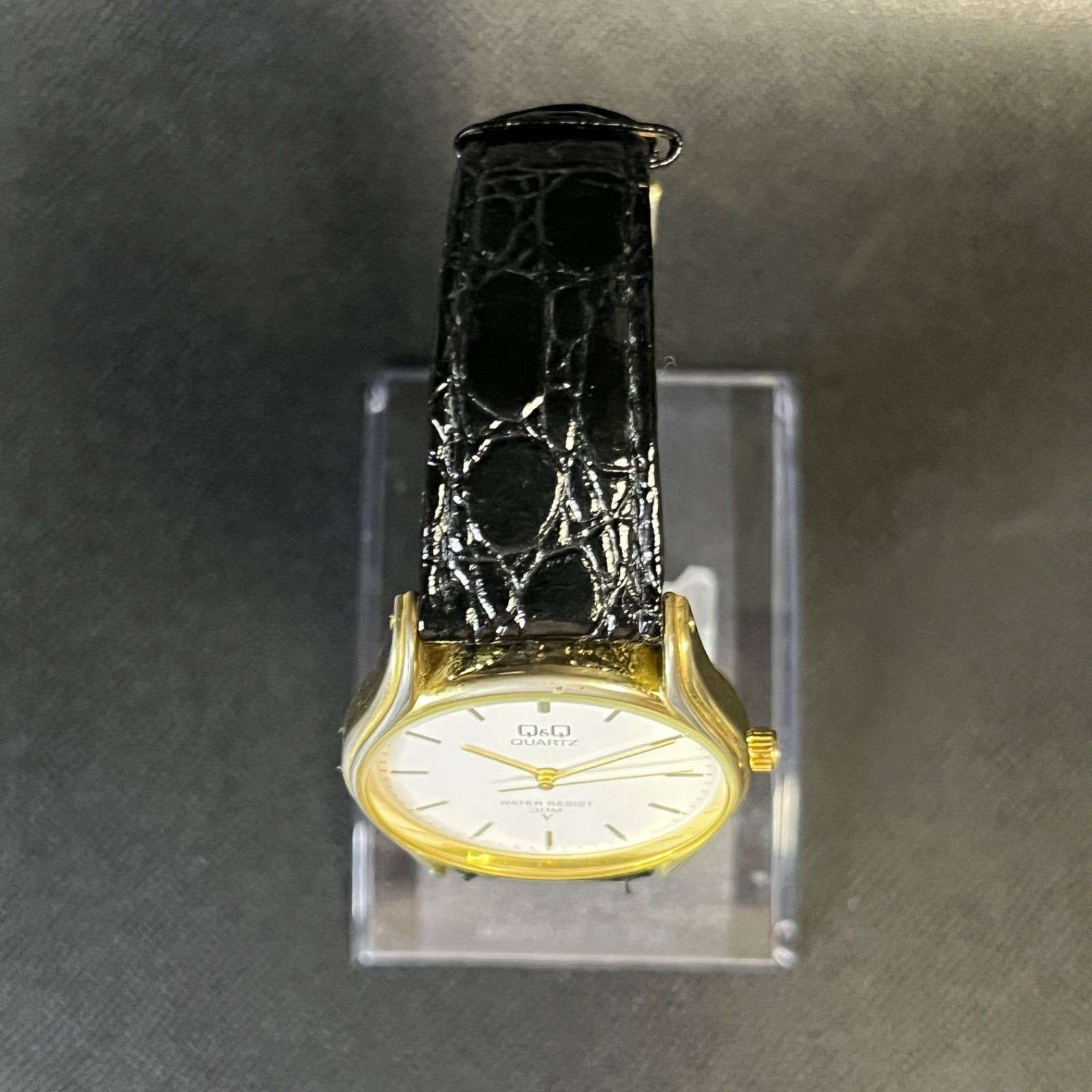 Working Q Q CITIZEN Wristwatch Gold Quartz Working Confirmed
