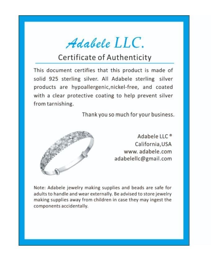 3pcs Adabele Real Gold Sterling Silver Chain Extender Clasp 2″ 4″ 6 inch
