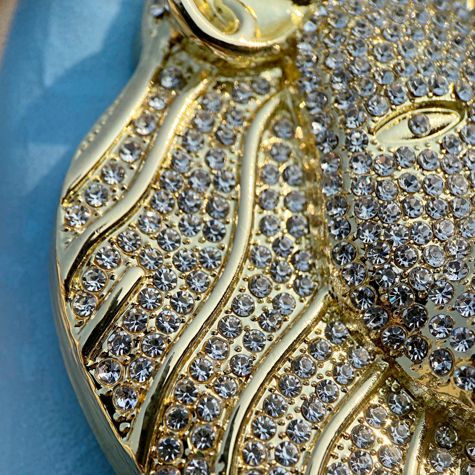 Huge Big Lion Head Jumbo Large Hip Hop Pendant 14K Gold Plated Iced Bling Out CZ