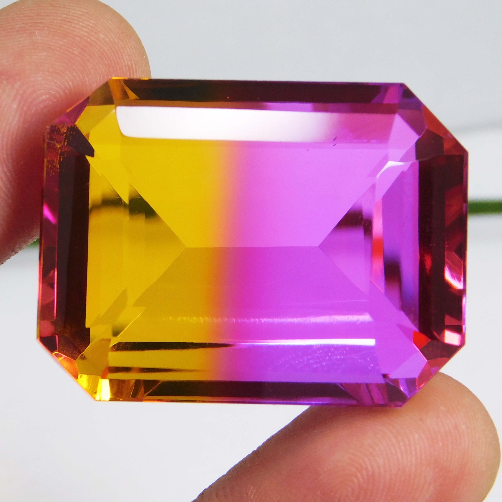 Natural 99.20 Ct Brazilian Watermelon Tourmaline Emerald Shape Loose Gemstone