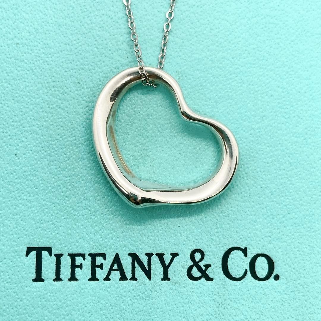 (1Day Handling) Authentic TIFFANY & Co. Elsa Peretti Open Heart Necklace SV925