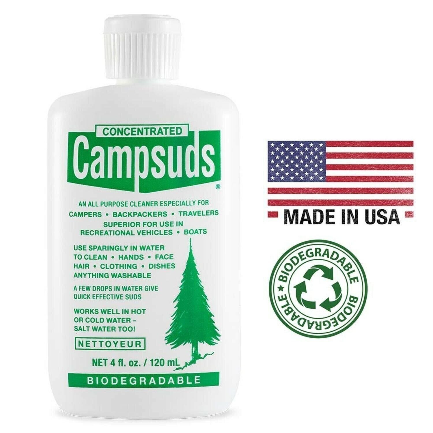 12 Pack Sierra Dawn Campsuds Biodegradable All Cleaner Camp Soap 2oz Each, Lemon
