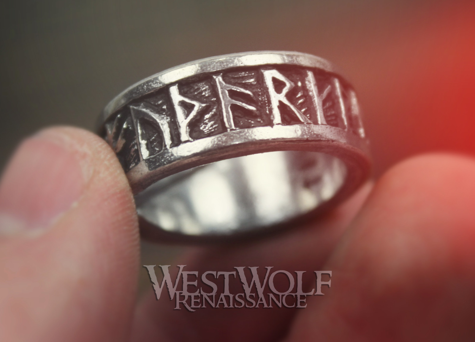 Viking Rune Ring – Norse/Norway/Nordic/Runic/Medieval/Band — Size 9/10/11/12/13