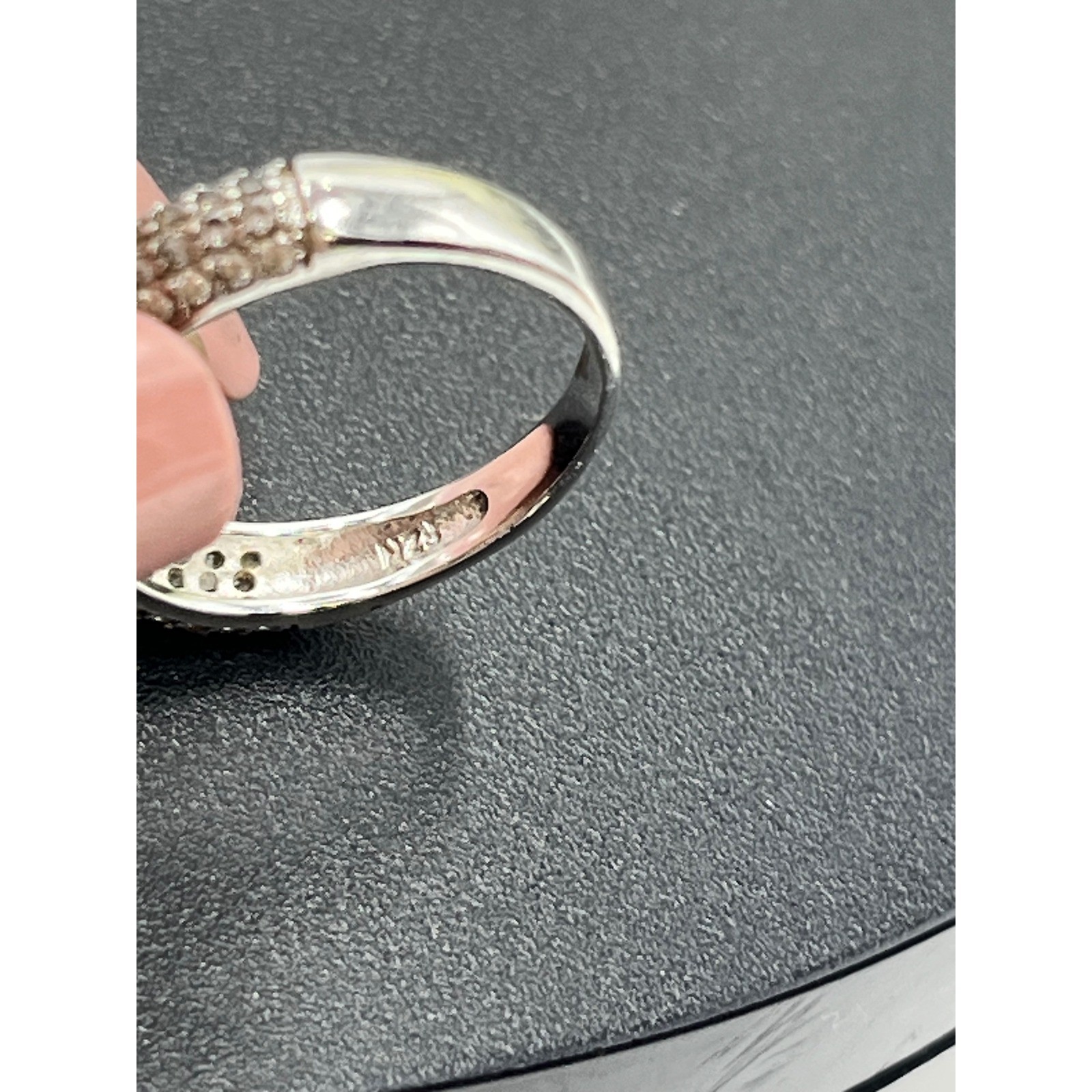 FZN Fuzion Creations Vintage Designer Cubic Zirconia Sterling Silver Ring sz 6.5