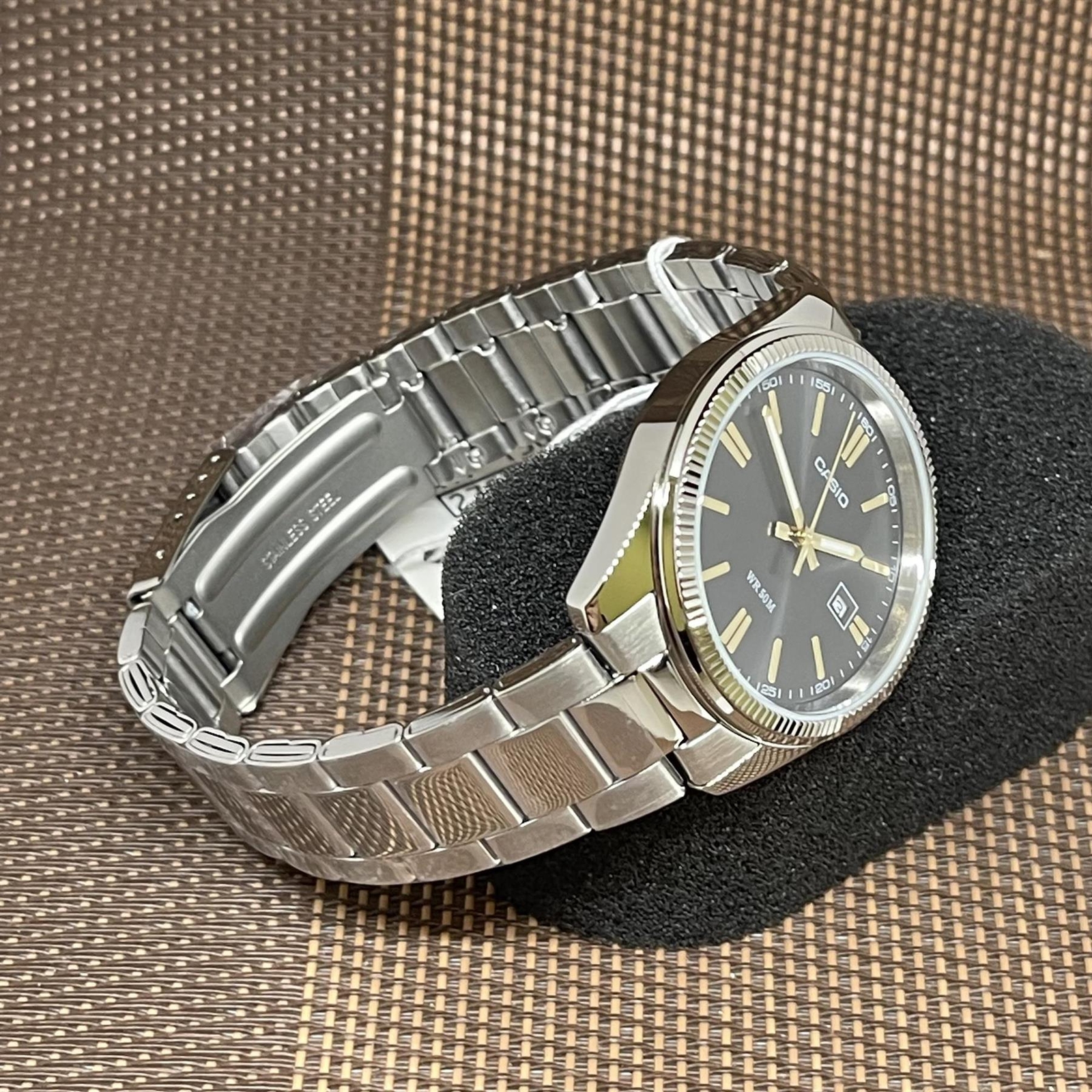 Casio MTP-1302D-1A2 Enticer Series Analog Stainless Steel Black Dial Men’s Watch
