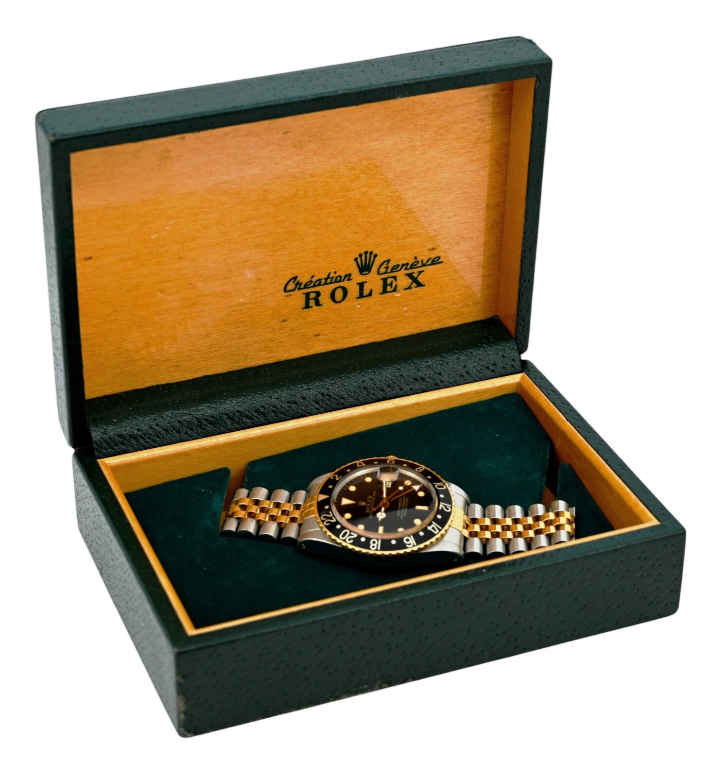 1987 Rolex 40mm Men’s Black Dial Two-Tone GMT Master Watch Unpolished Ref: 16753