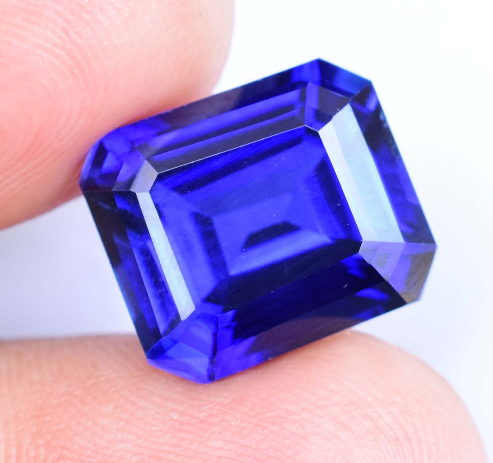 Flawless 12.80 Ct Natural Blue Ceylon Sapphire AGL Certified Emerald Gemstone