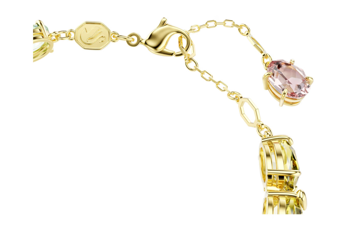 Swarovski Gema Rainbow Crystal Bracelet 18K Gold Finish for Women
