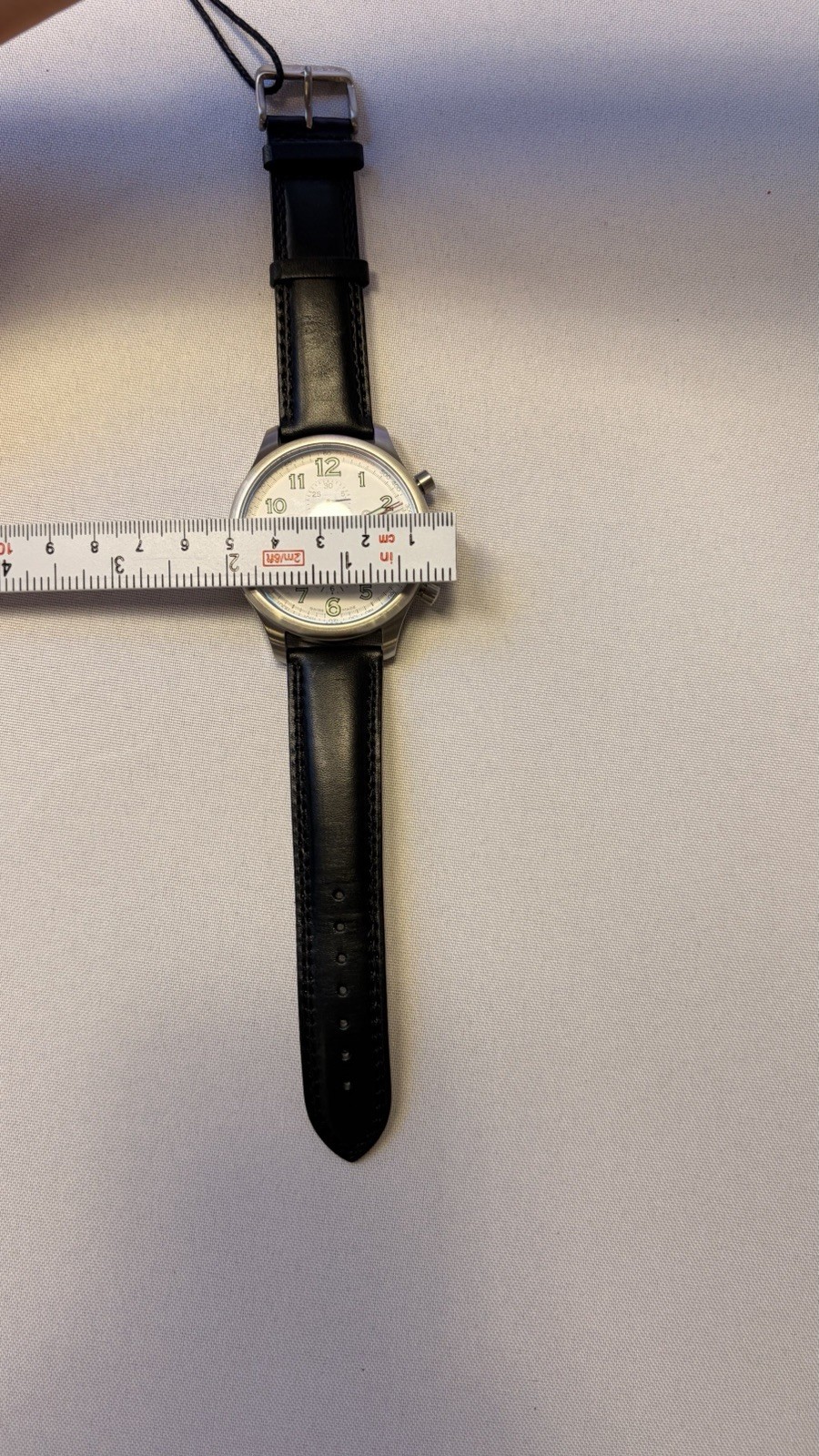 Ernst Benz Chronoscope Automatic Chronograph White Dial Black Leather Strap 43mm