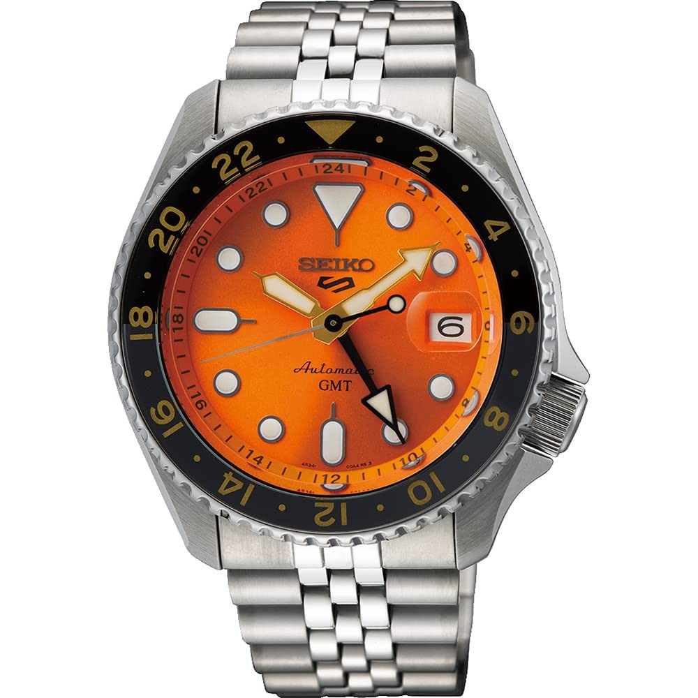 SEIKO 5 Sports Limited Edition SSK005K1 GMT Orange Dial Automatic Watch