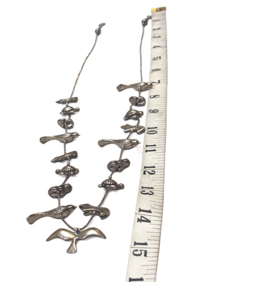 Vintage 1970s-1980s Italy 800 Silver 17 Animal Fetish Necklace 31in 64.5g