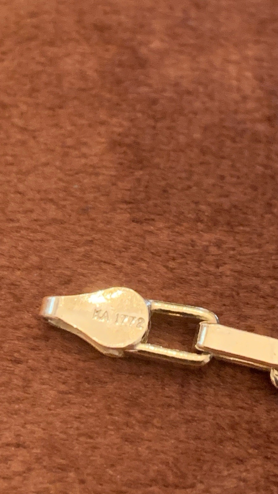 Paper Clip Bracelet Made In Italy 925 Gold Tone Excellent Condition