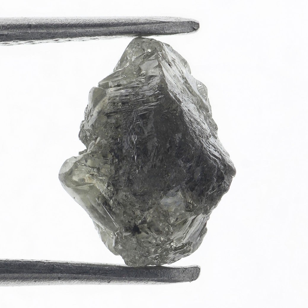 8.22×5.43×5.17MM 1.63 Carat Natural Loose Grey Rough Diamond