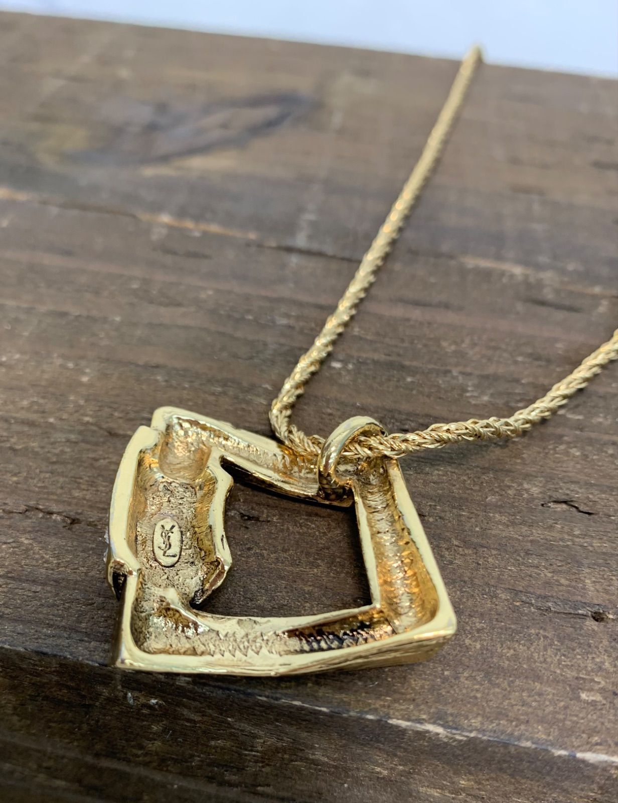 Yves Saint Laurent YSL Necklace Logo Gold Women’s Accessories 25.5cm
