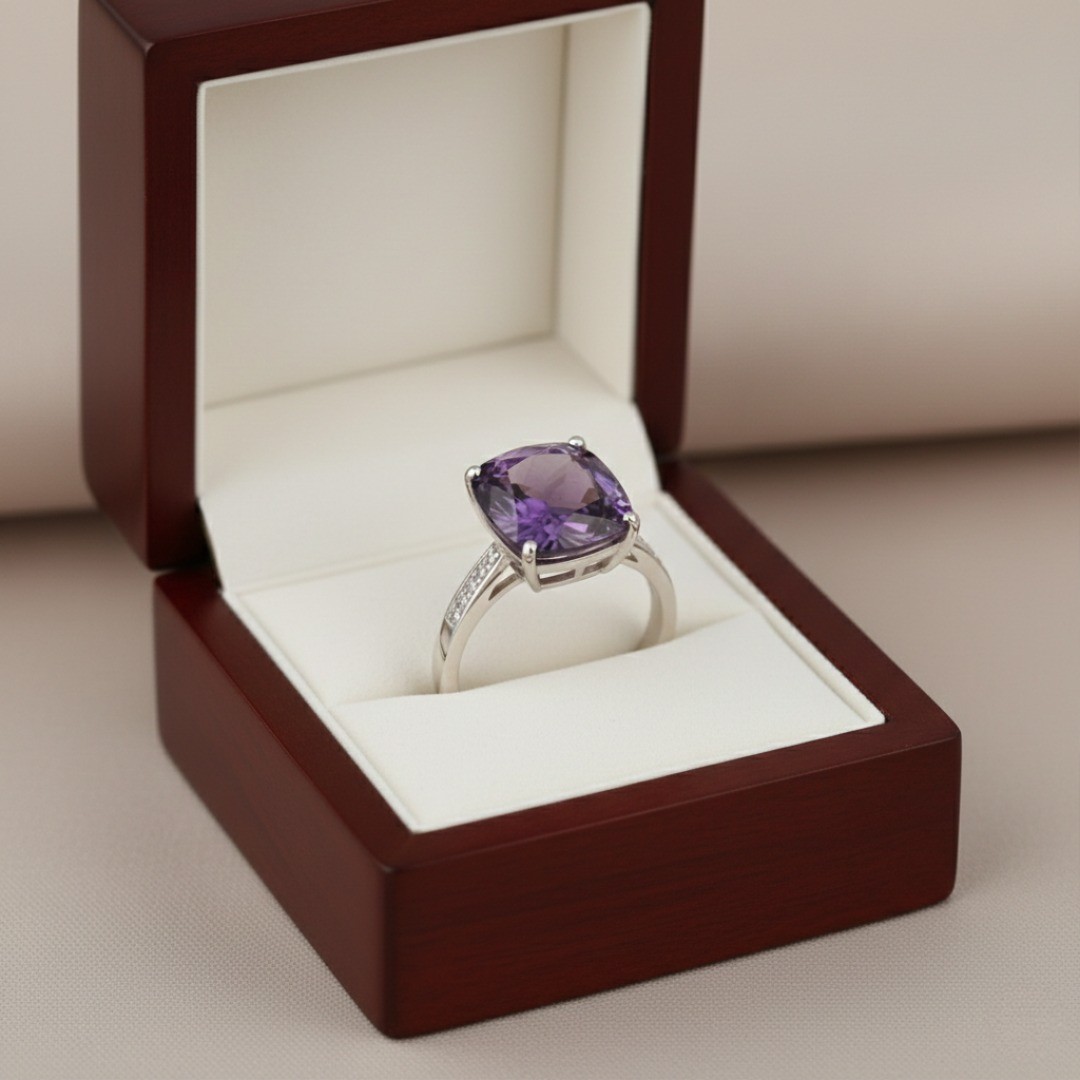 Amethyst Ring Engagement & Wedding Ring Gift Ace Jewellery Of York Fine Jewelry