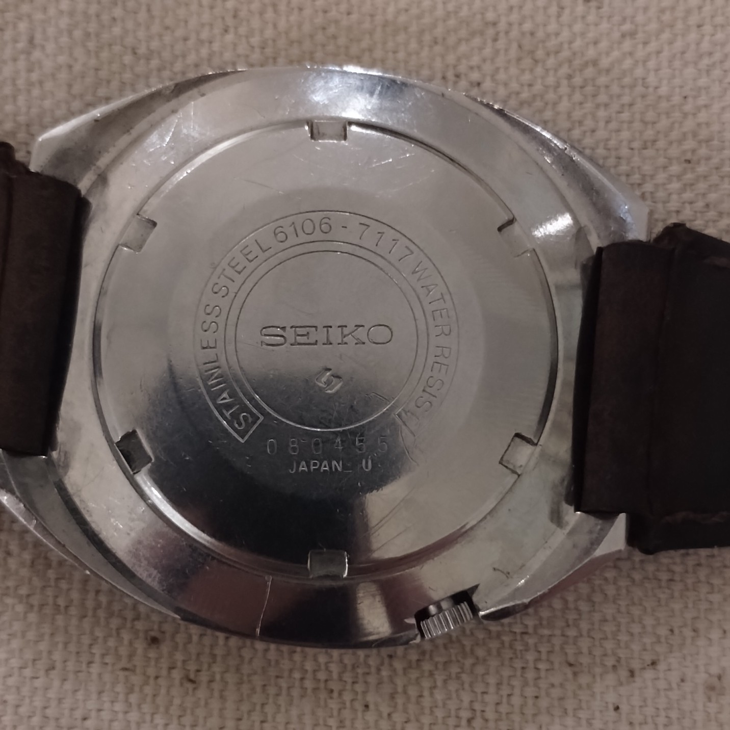 Vintage Seiko 6106-7117 Rally Diver Automatic Men’s Wristwatch Silver Dial