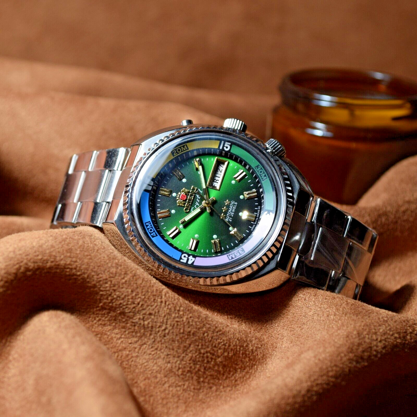 Japan Watch Orient KING DIVER Automatic watch KD Green Dial 21 JEWEL Original