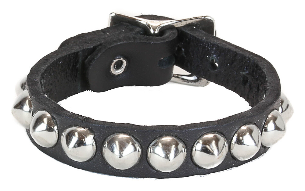 Studded One Row 3/8″ UK Conical Stud Punk Bracelet Goth Fetish Thrash Metal