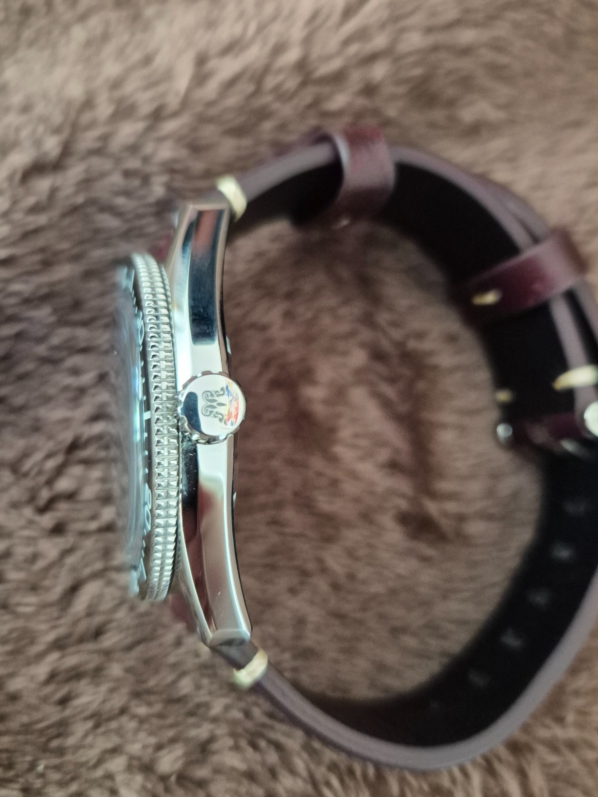 Wise Adamascus AD851A Stainless 904l 41mm diver Red wine. Fantastic condition