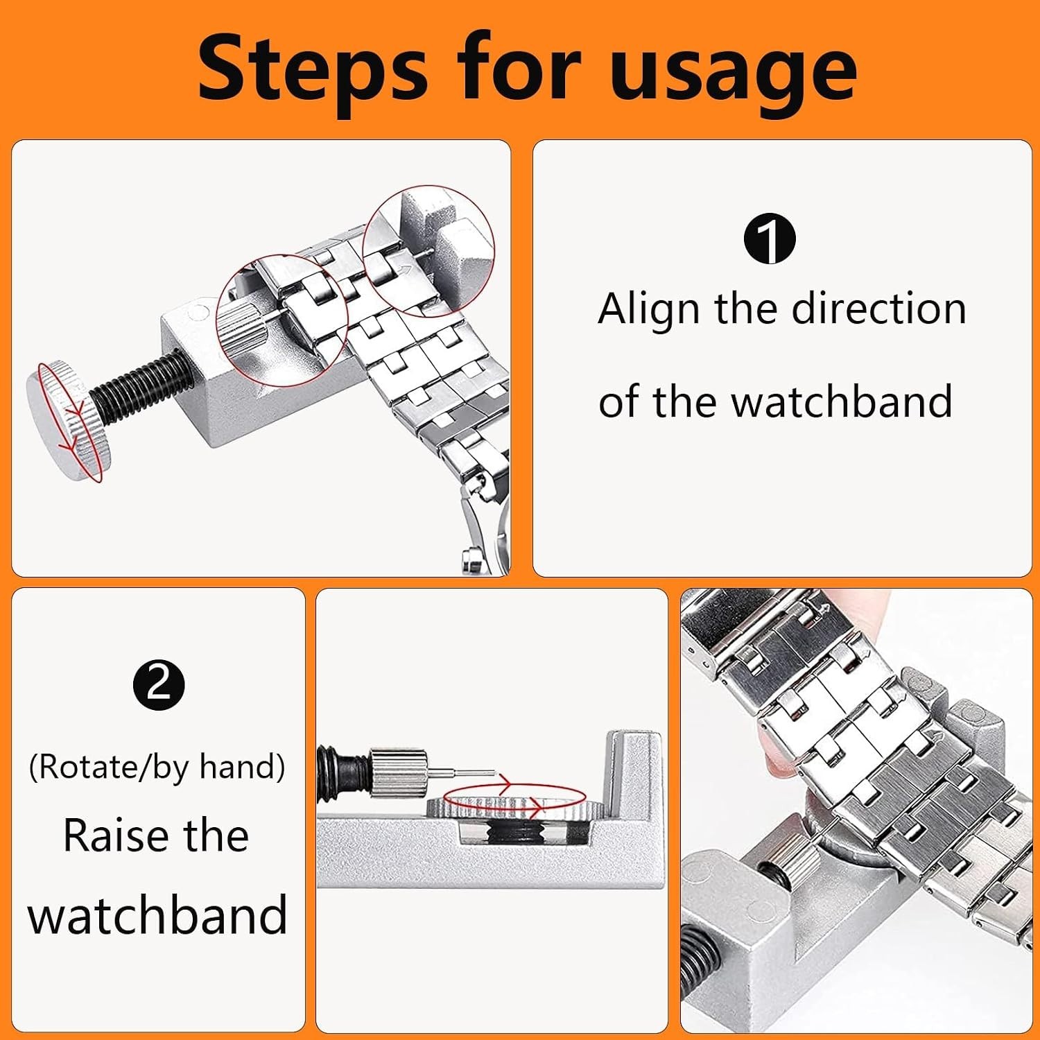 Durable Metal Watch Link Remover & Spring Bar Tool Set for Precise Adjustments
