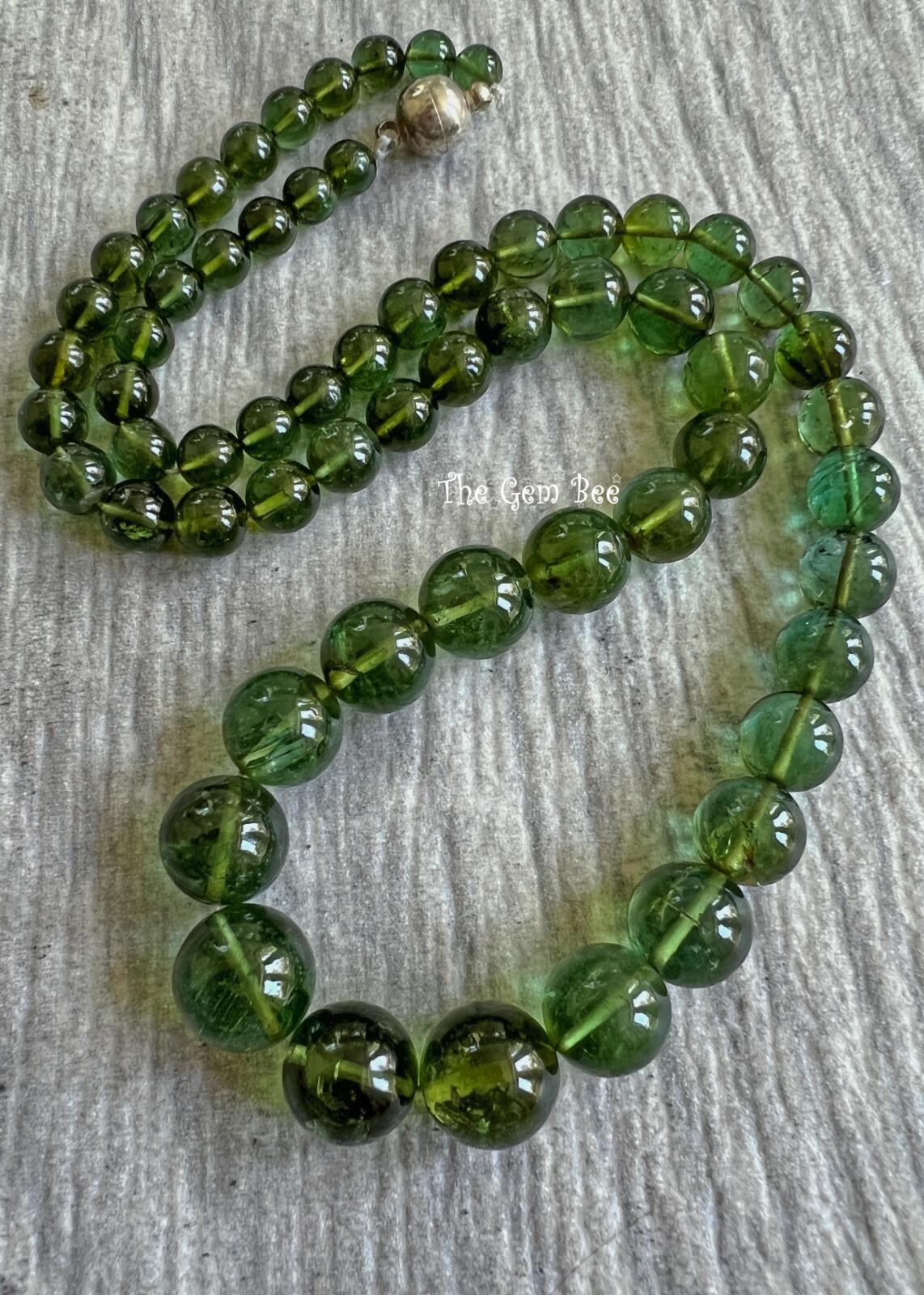 5.5mm-11.8mm Blue Green Verdelite Tourmaline Smooth Round Sphere Ball Beads 18″