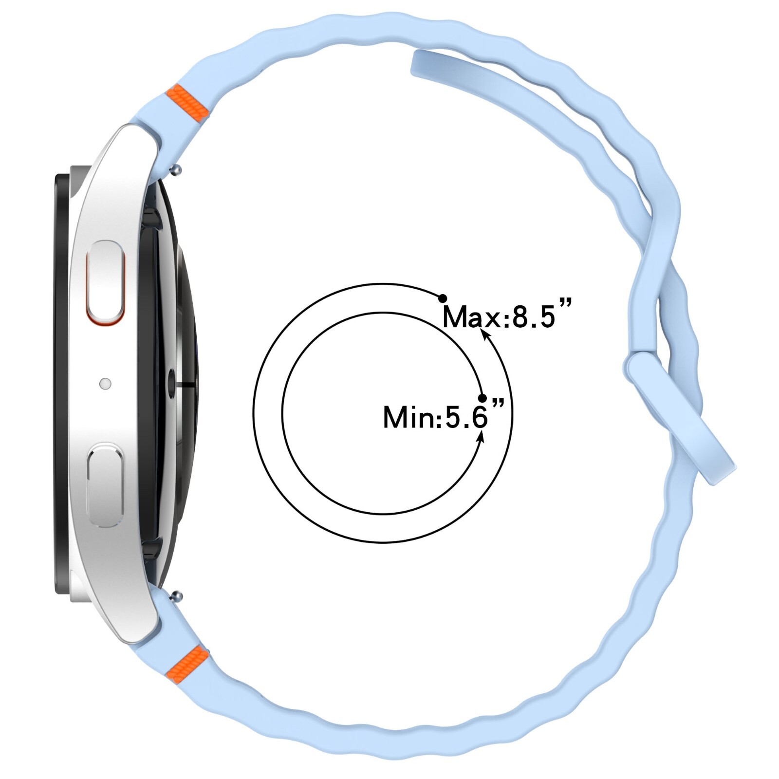Samsung Galaxy Watch 7 6 Classic 5 Pro 4 3 Active 2 20mm Silicone Strap Band