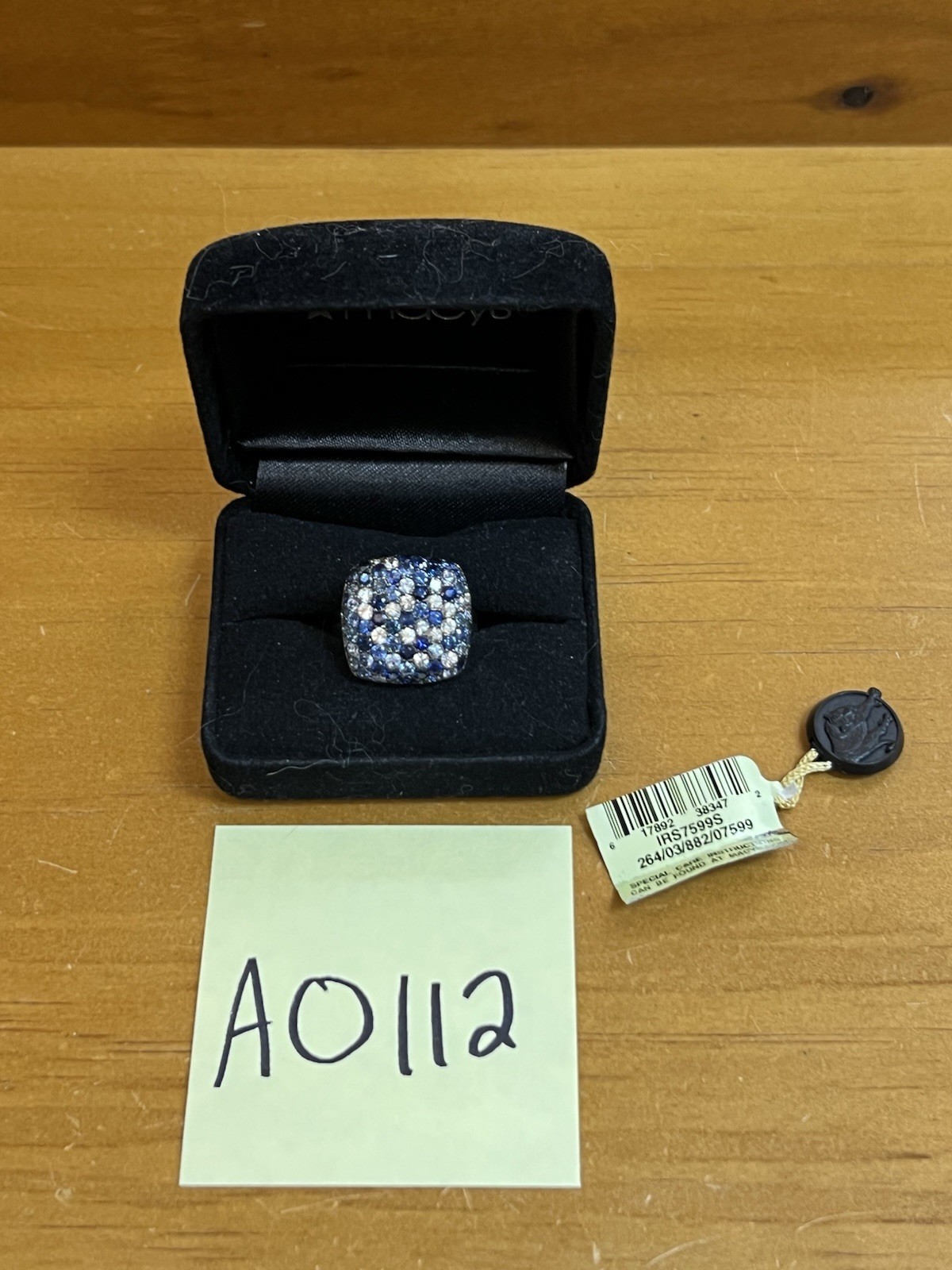 Splash By Effy Sapphire Cluster Ring Size 7 Sterling Silver Blue Stone