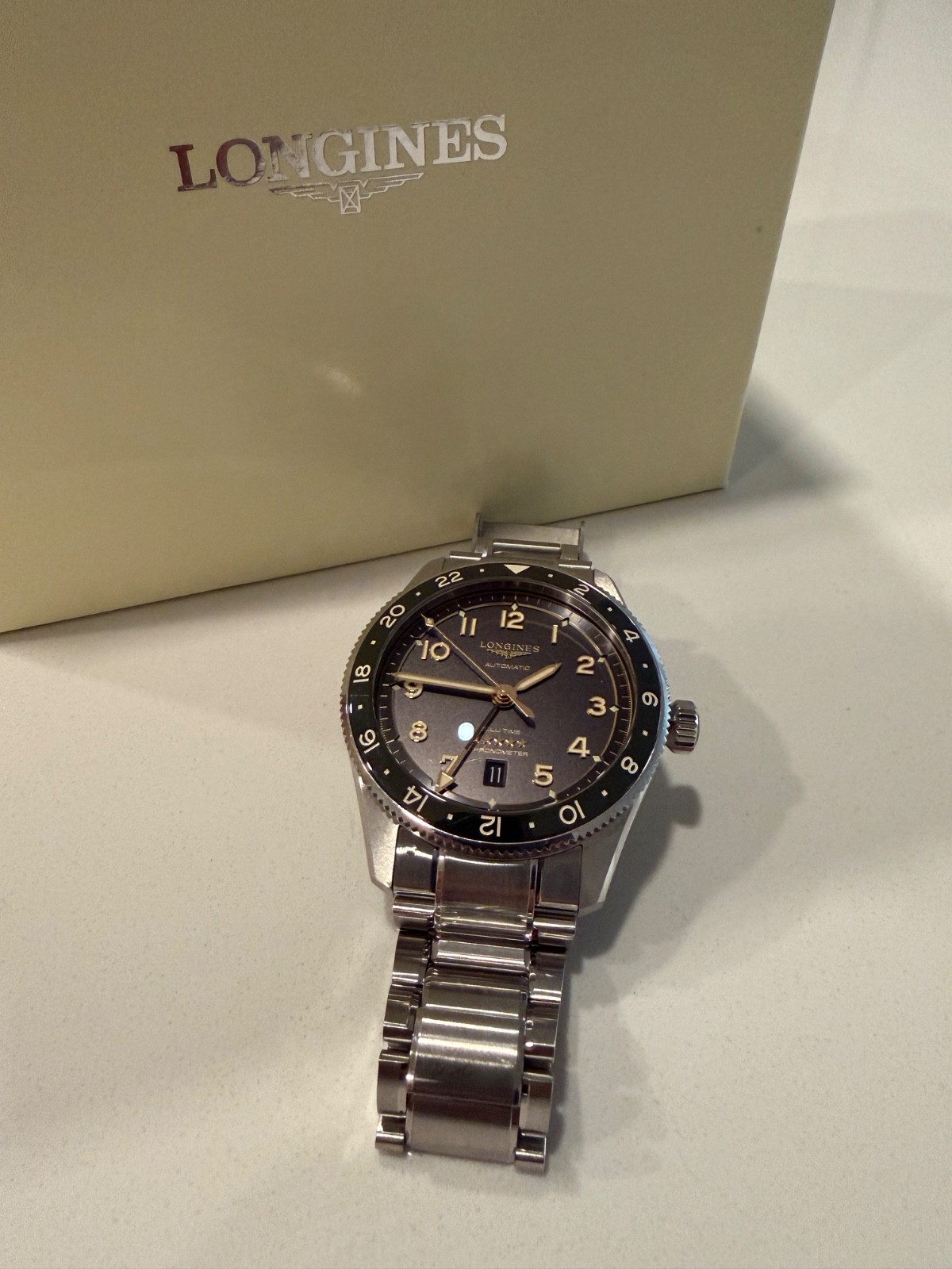 2023 Longines Spirit Zulu Time 42mm Black Dial GMT Men’s Watch L38124632
