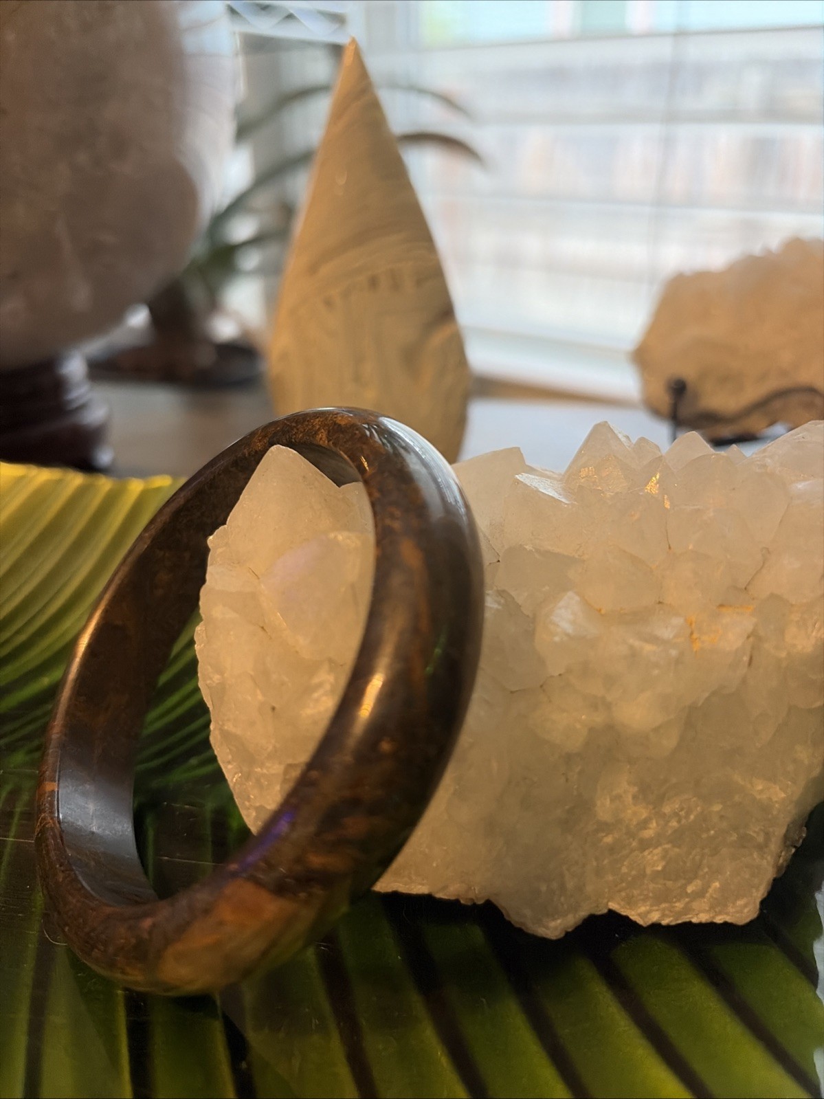 Iron Tiger Eye Hard Bangle 63.5 Mm