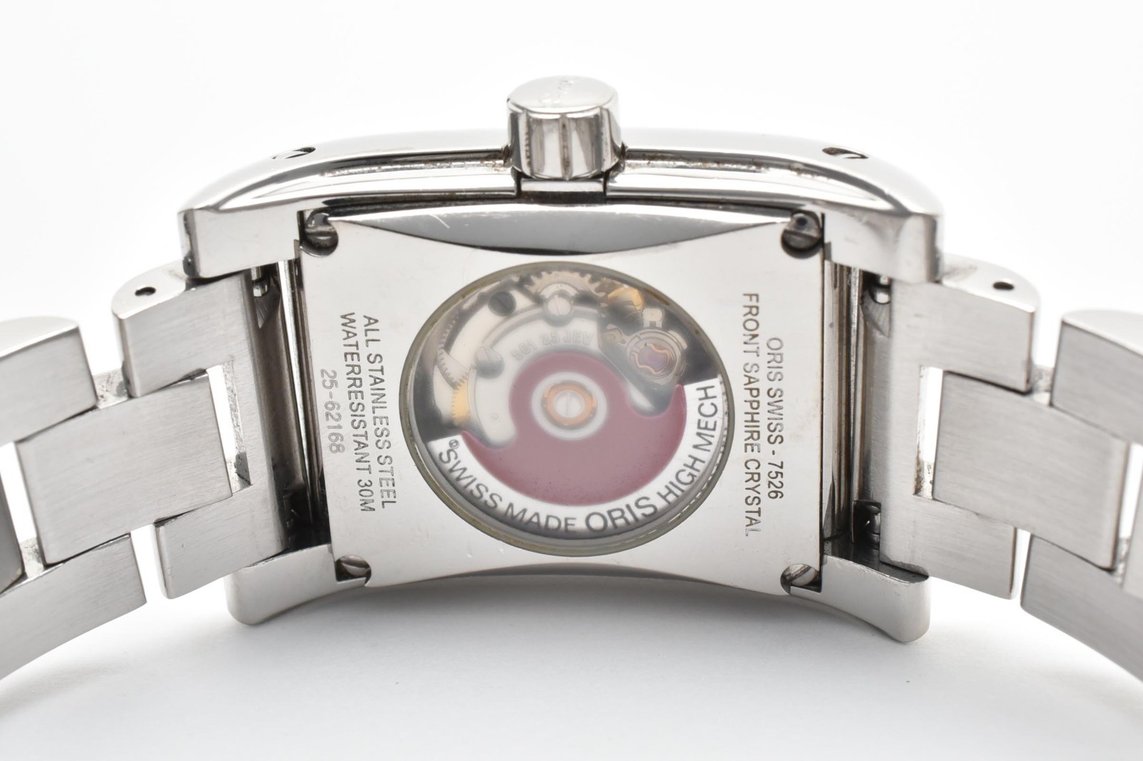 [Exc+5] ORIS 7525 Miles Rectangular Automatic White Dial Woman’s Watch JAPAN