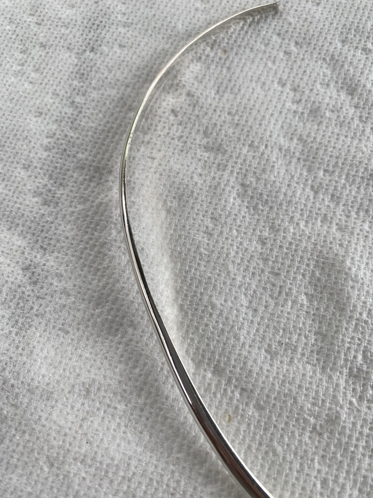 925 Sterling Silver V Shape Collar Choker Necklace Minimalist from Mexico