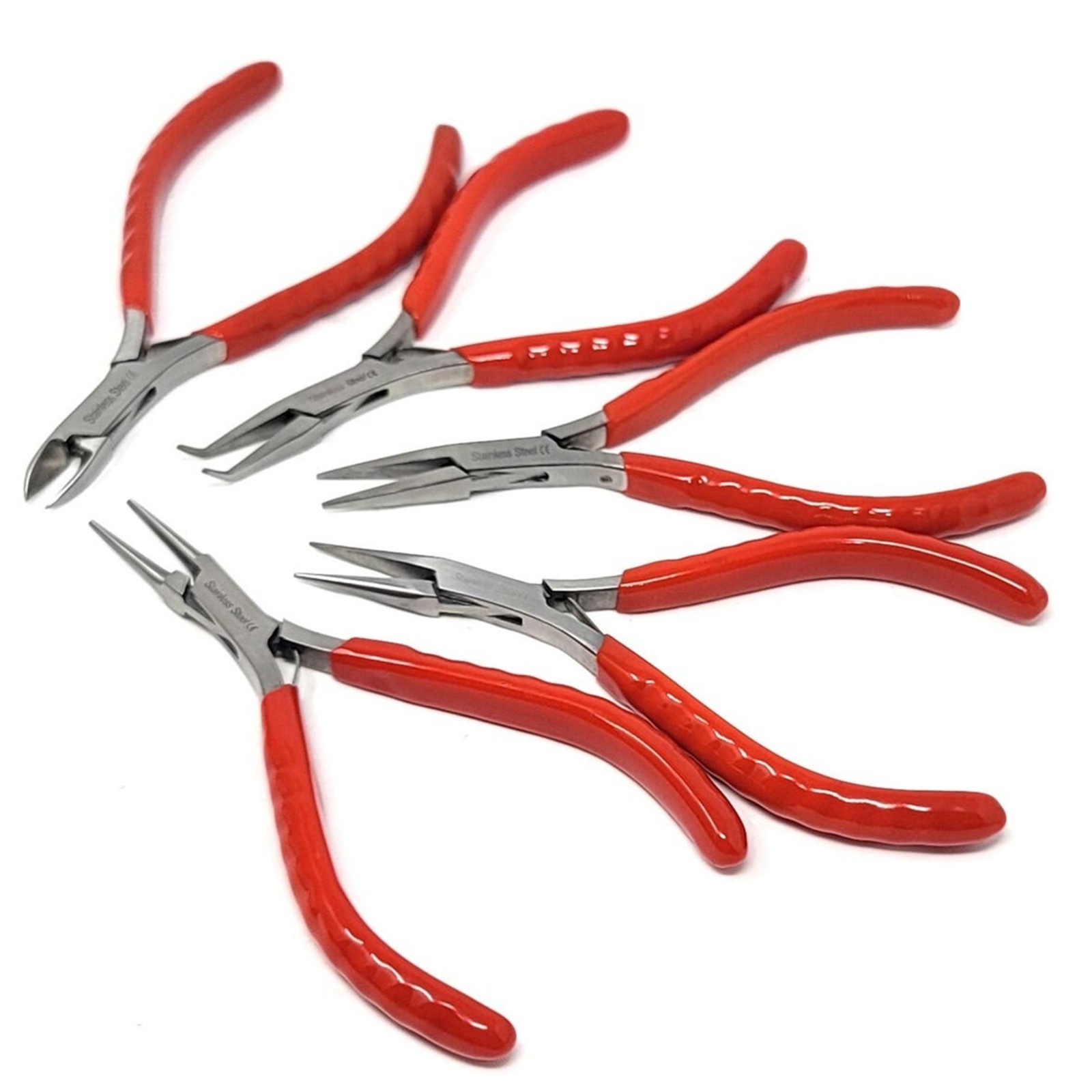 5x JEWELER PLIERS SET SLIM NOSE JEWELRY MAKING BEADING WIRE WRAPPING HOBBY PLIER