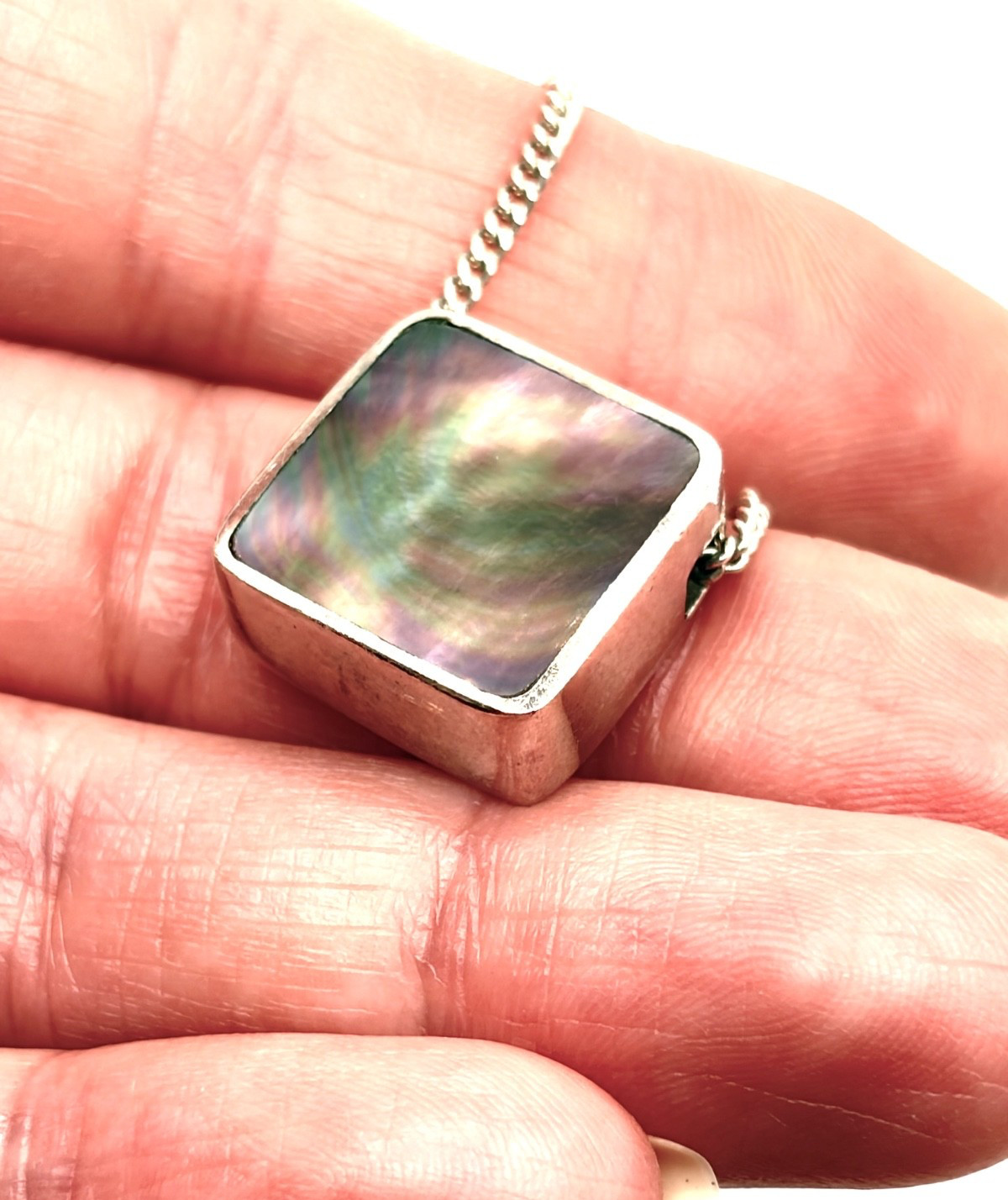 Rare Vintage 2002 DSW David Scott Walker Sterling Silver Shell Pendant