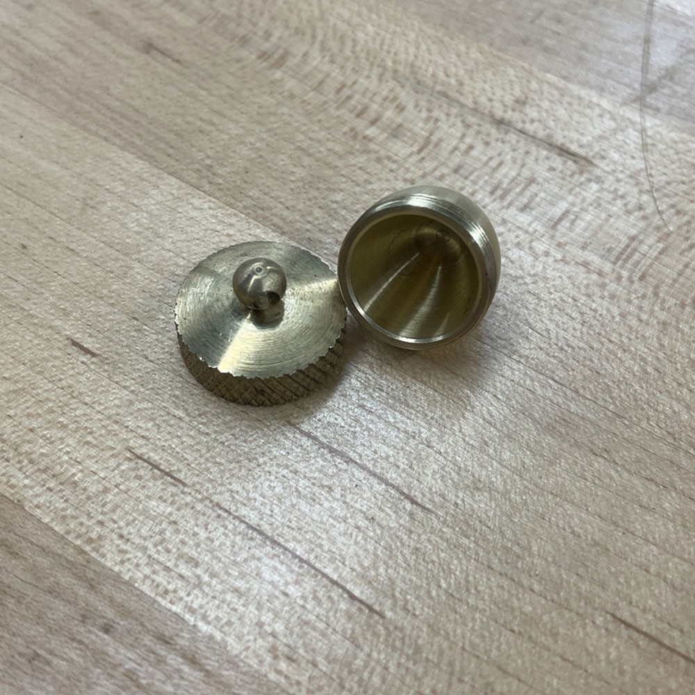 ACORN pendant , Vial , Pill box opens, unscrew top, Canister Solid Brass SHIP