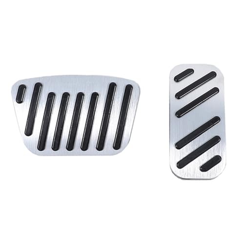 Anti-Slip Gas Pedal Brake Pedal Covers Compatible with Toyota Land Silver