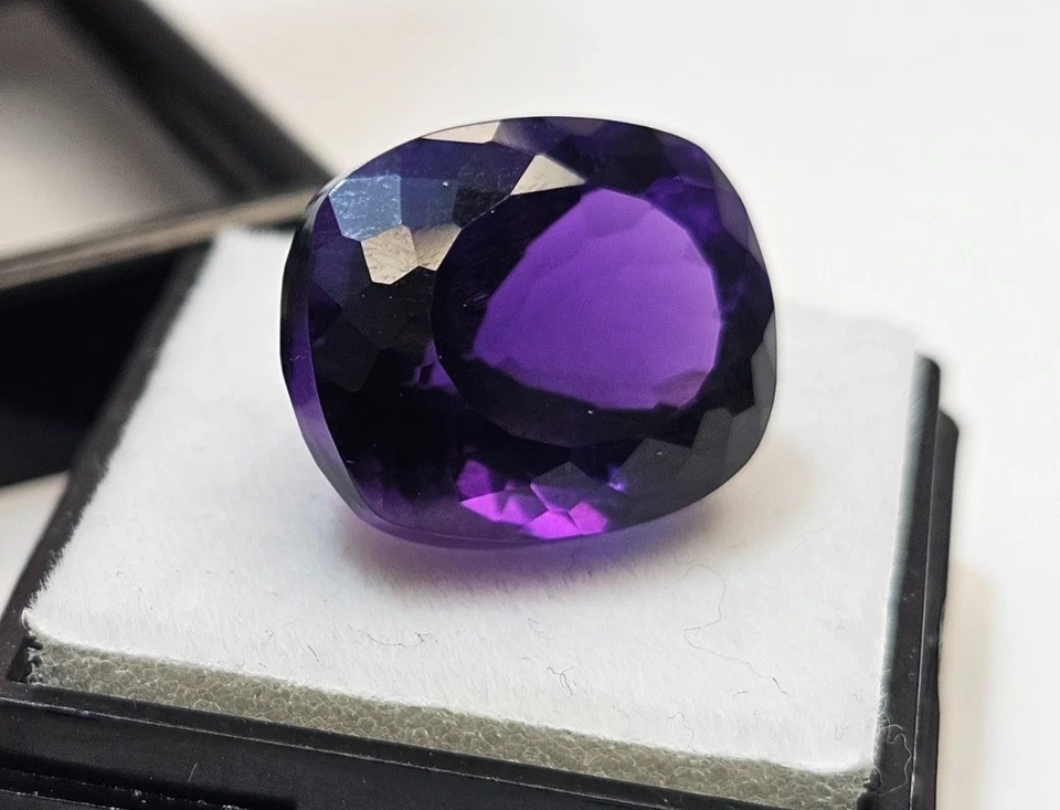 Amethyst Cushion Cut Purple 15-16 Ct Natural Loose Gemstone For Ring