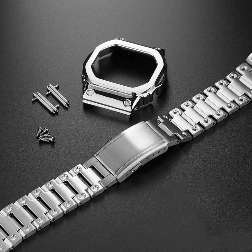 Stainless Steel Watch Case Band Mod Kit Replacement For Casio G-Shock DW5600