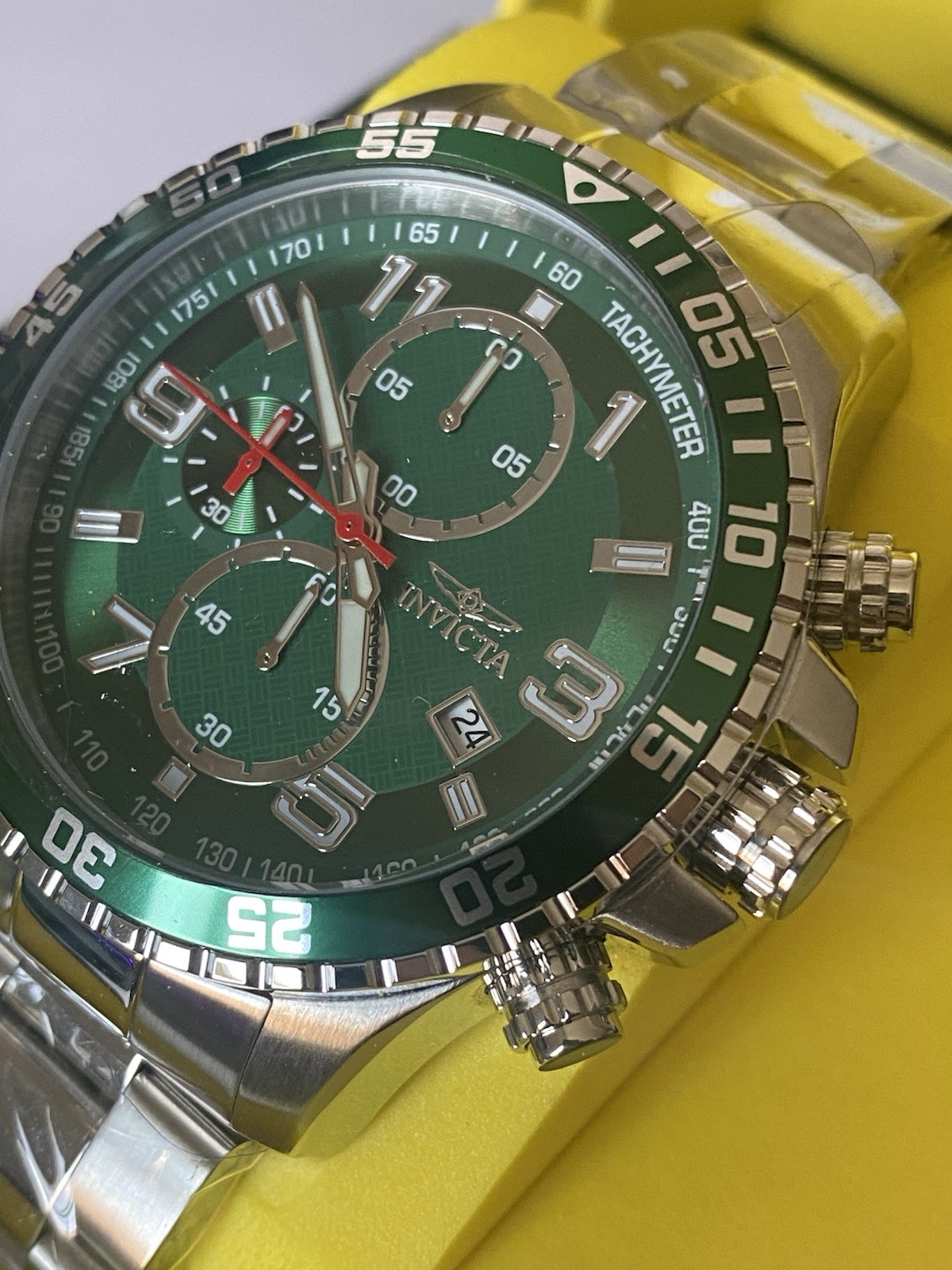 Brand New Invicta Specialty Mach Gala Men’s Watch 48mm Green Steel (69818) New